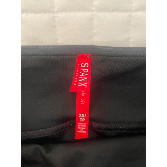 Spanx Faux Leather Leggings Black XS TP High Waisted Ponte - Picture 4 of 5